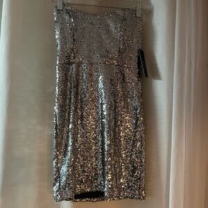 Lulu's Silver Sequin Mini Dress